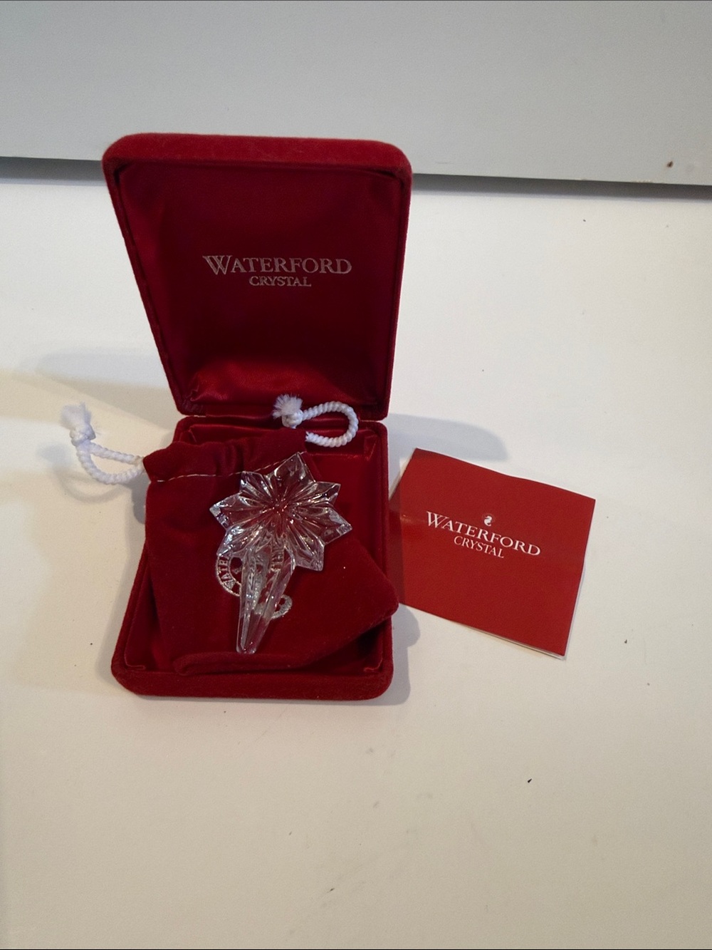 Waterford Crystal Clear Starburst Christmas Ornament NWT